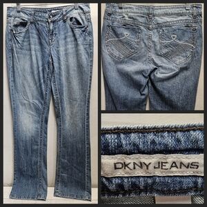 DKNY vintage 00s Y2K low-rise flare bootcut jeans ~ womens size 10